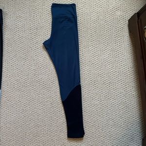 Joy Lab Leggings with Ribbed Knit detail Size Large Navy